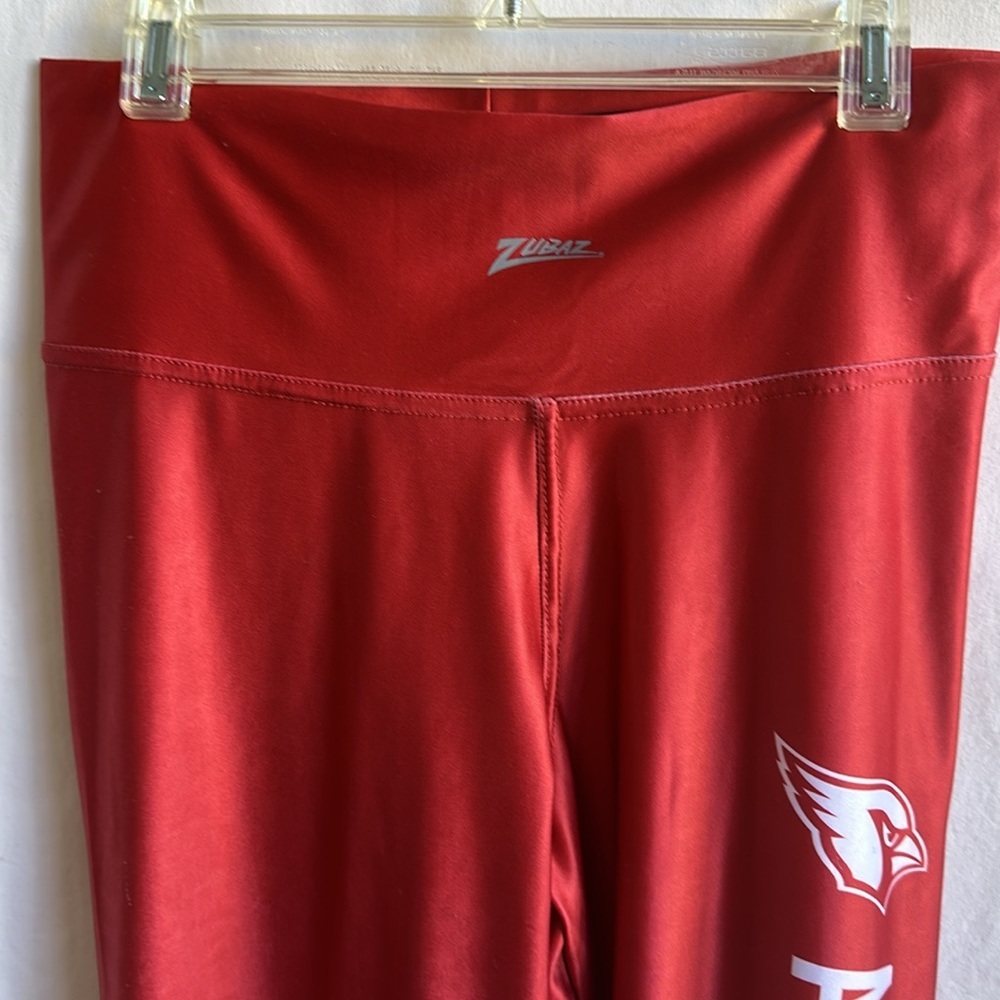NFL Team Apparel Zubaz red Arizona Cardinals leggings, size L - Picture 2 of 9